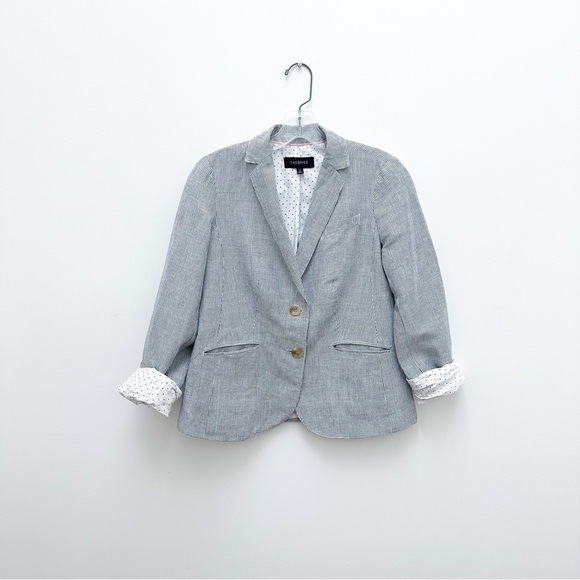 Talbots Linen Blend Striped Blazer - Picture 5 of 8